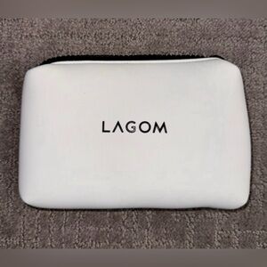 Lagom White Neoprene Toiletry Makeup Bag Pouch